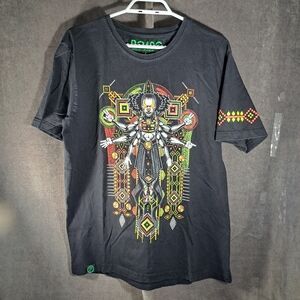 Po10c Heyoka by Eloh UV Reactive + Glow In The Dark Black Graphic Tee G L